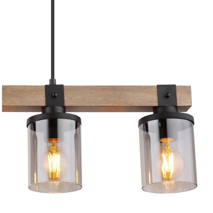 Brilagi - Rippvalgusti kaablil VISTA 4xE27/60W/230V tamm
