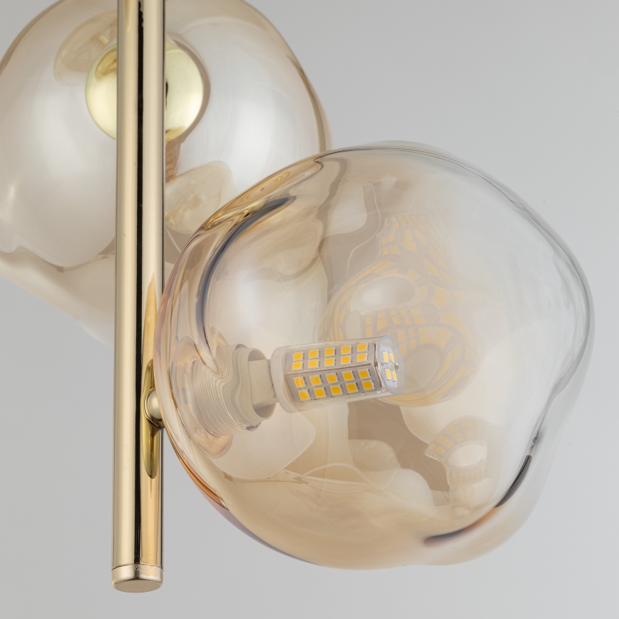 Brilagi - Rippvalgusti kaablil VULCANO 3xG9/8W/230V kuldne/suitsune beež