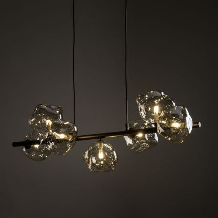 Brilagi - Rippvalgusti kaablil VULCANO 7xG9/8W/230V pruun/suitsune beež