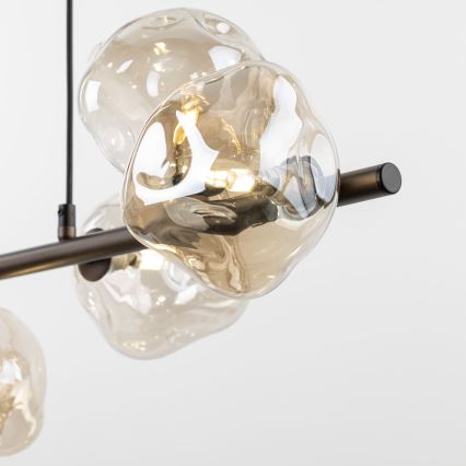 Brilagi - Rippvalgusti kaablil VULCANO 7xG9/8W/230V pruun/suitsune beež