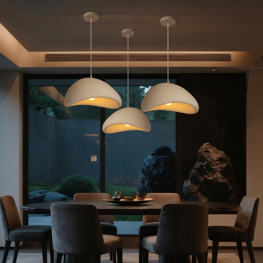 BRILAGI - Rippvalgusti kaablil WABI SABI 1xE27/60W/230V Ø 40 cm valge