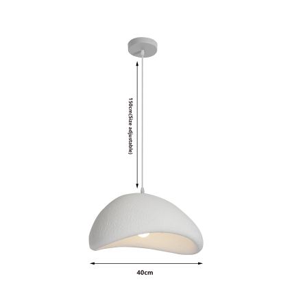 BRILAGI - Rippvalgusti kaablil WABI SABI 1xE27/60W/230V Ø 40 cm valge