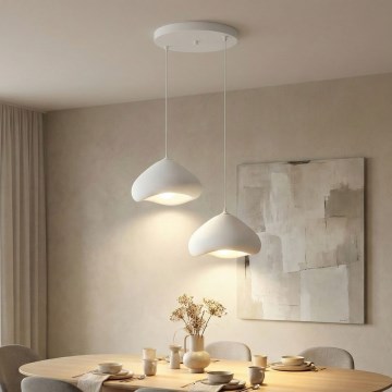 Brilagi - rippvalgusti kaablil WABI SABI 2xE27/40W/230V Ø 45 cm valge
