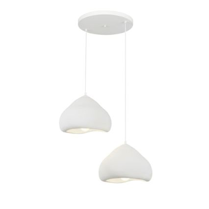 Brilagi - rippvalgusti kaablil WABI SABI 2xE27/40W/230V Ø 45 cm valge