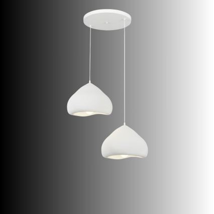 Brilagi - rippvalgusti kaablil WABI SABI 2xE27/40W/230V Ø 45 cm valge