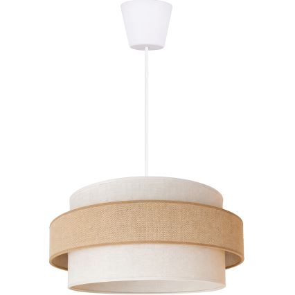 Brilagi - rippvalgusti köiega SPACE 1xE27/60W/230V läbimõõt 40 cm beež/kreemjas
