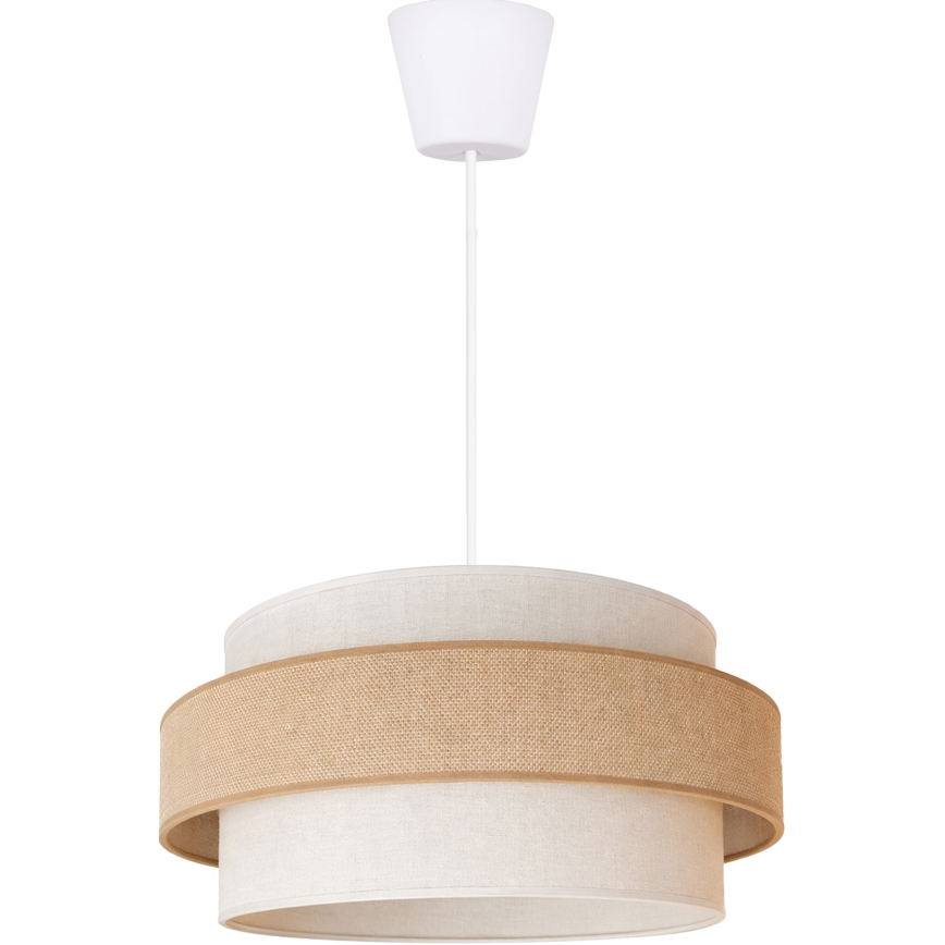 Brilagi - rippvalgusti köiega SPACE 1xE27/60W/230V läbimõõt 40 cm beež/kreemjas