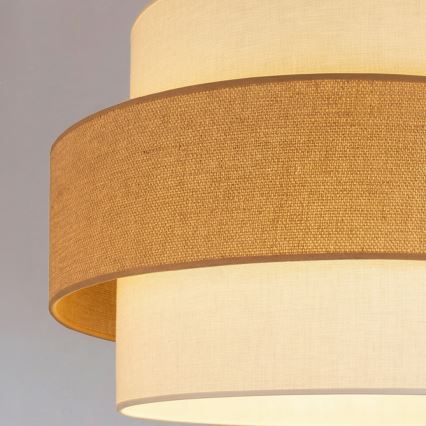Brilagi - rippvalgusti köiega SPACE 1xE27/60W/230V läbimõõt 40 cm beež/kreemjas