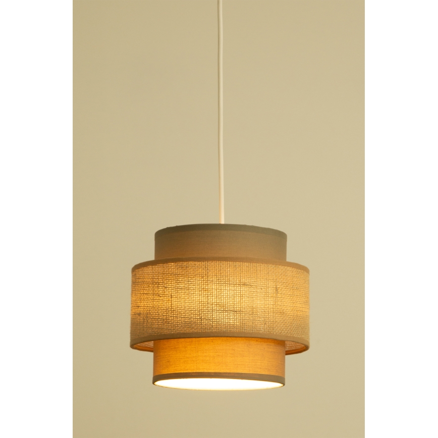 Brilagi - rippvalgusti RESNA kaabliga 2xE27/60W/230V, läbimõõt 30 cm, pruun/beež