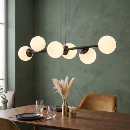 Brilagi - Rippvalgusti riputuskaabliga MALONY 6xE14/20W/230V must