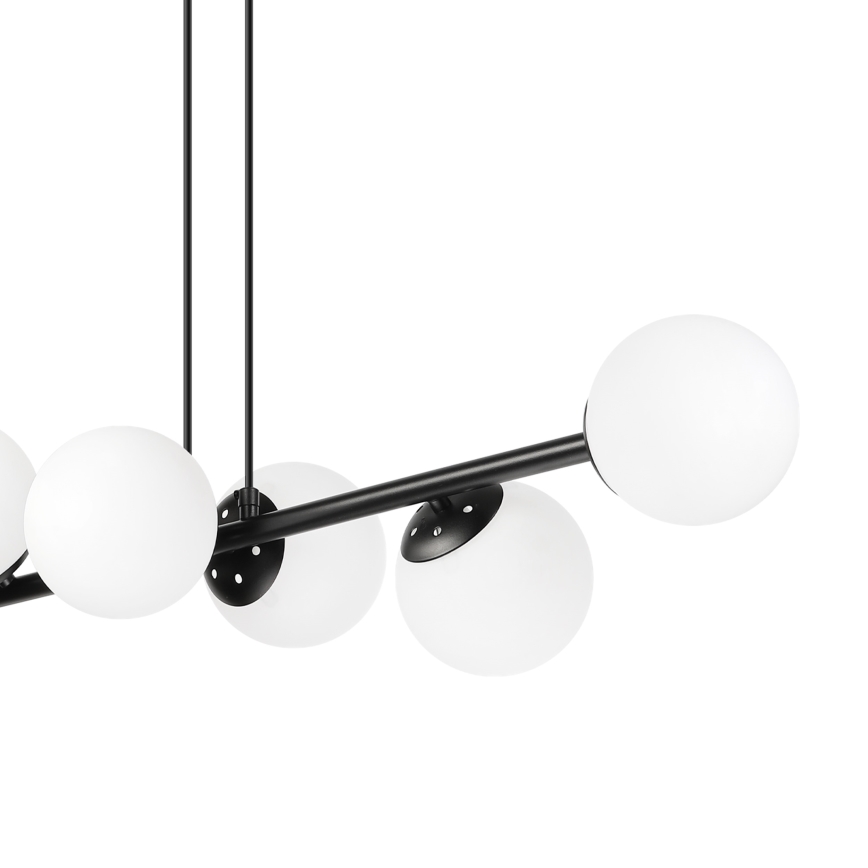 Brilagi - Rippvalgusti riputuskaabliga MALONY 6xE14/20W/230V must