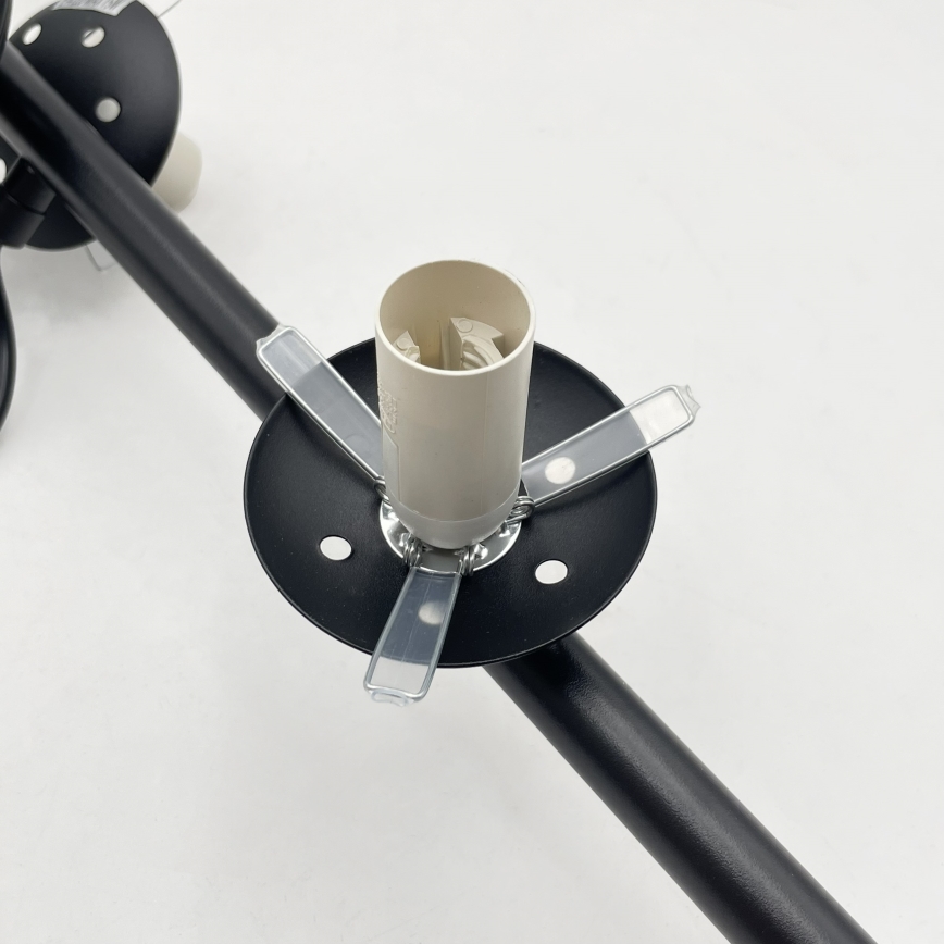 Brilagi - Rippvalgusti riputuskaabliga MALONY 6xE14/20W/230V must