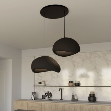 Brilagi - Rippvalgusti riputuskaabliga WABI SABI 2xE27/40W/230V läbimõõt 60 cm must