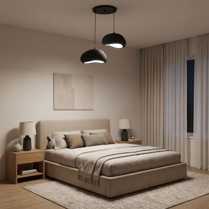 Brilagi - Rippvalgusti riputuskaabliga WABI SABI 2xE27/40W/230V läbimõõt 60 cm must