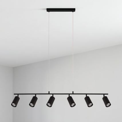 Brilagi - Rippvalgusti SELE kaabliga 6xGU10/30W/230V must