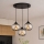 Brilagi - rippvalgusti traadiga DIOR 3xE27/60W/230V must/suitsuhall