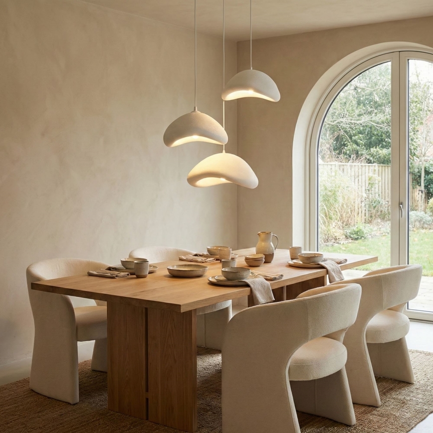 Brilagi - Rippvalgusti WABI SABI 3xE27/40W/230V läbimõõt 82 cm valge