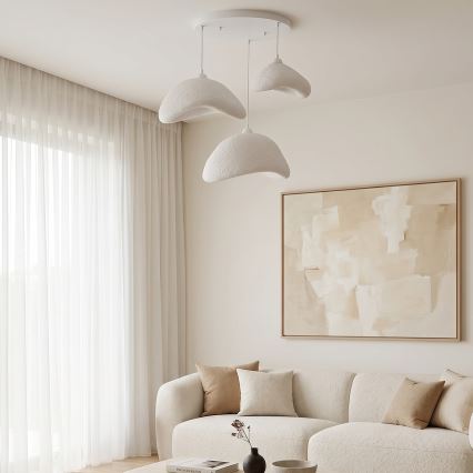 Brilagi - Rippvalgusti WABI SABI 3xE27/40W/230V läbimõõt 82 cm valge