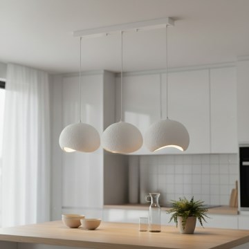 Brilagi - rippvalgusti WABI SABI kaabliga 3xE27/40W/230V valge