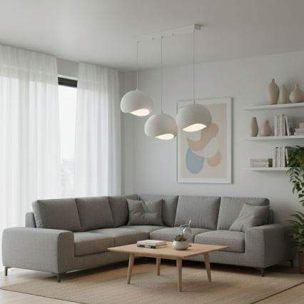 Brilagi - rippvalgusti YONTU kaabliga 3xE27/40W/230V valge