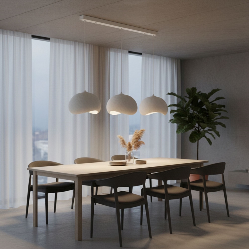 Brilagi - rippvalgusti YONTU kaabliga 3xE27/40W/230V valge