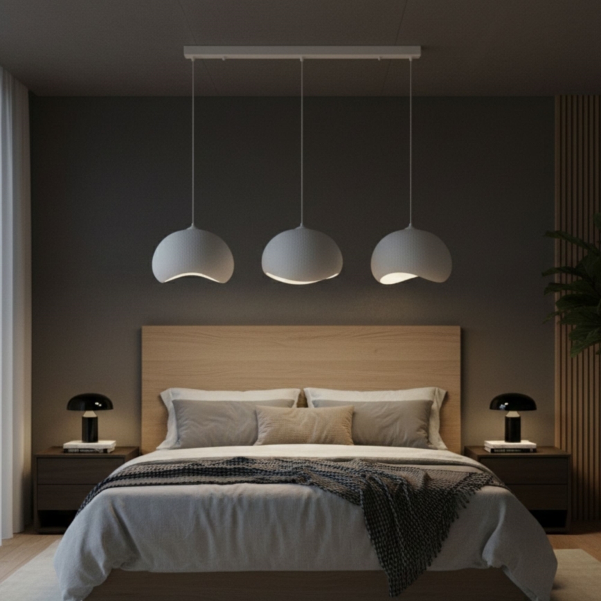 Brilagi - rippvalgusti YONTU kaabliga 3xE27/40W/230V valge