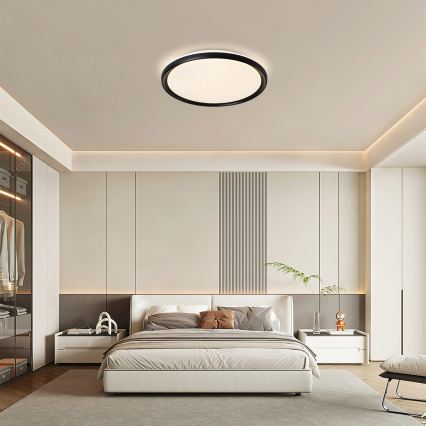 Brilagi - LED-hämardatav laelamp RIVO LED/72W/230V 3000-6000K, must, läbimõõt 50 cm + kaugjuhtimispult