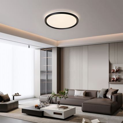 Brilagi - LED-hämardatav laelamp RIVO LED/72W/230V 3000-6000K, must, läbimõõt 50 cm + kaugjuhtimispult