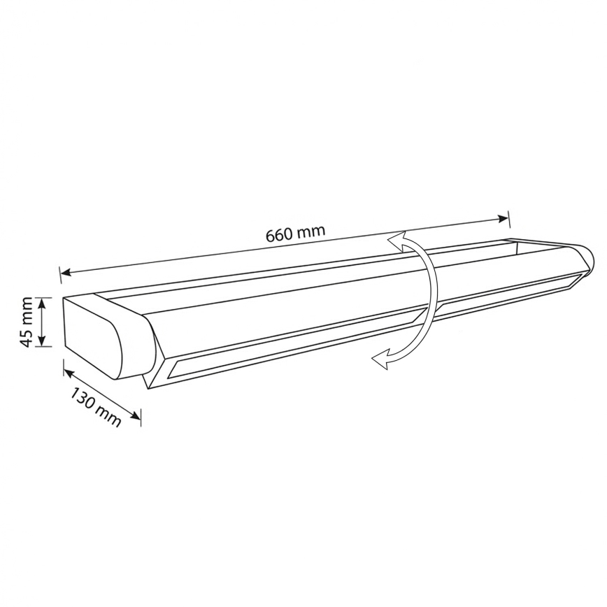 BRILAGI - LED Välisseinale mõeldud fassaadivalgusti SALERNO LED/24W/230V 66 cm must IP65