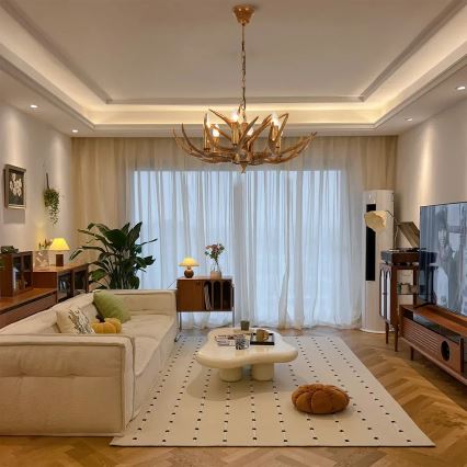 Brilagi - sarvekujuline ketiga rippuv lühter DEER 6xE14/10W/230V, läbimõõt 70 cm