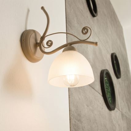 Brilagi - Seinalamp ANTICO MODERN 1xE27/60W/230V beež
