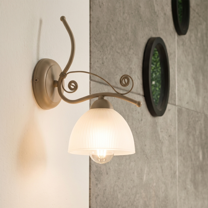 Brilagi - Seinalamp ANTICO MODERN 1xE27/60W/230V beež