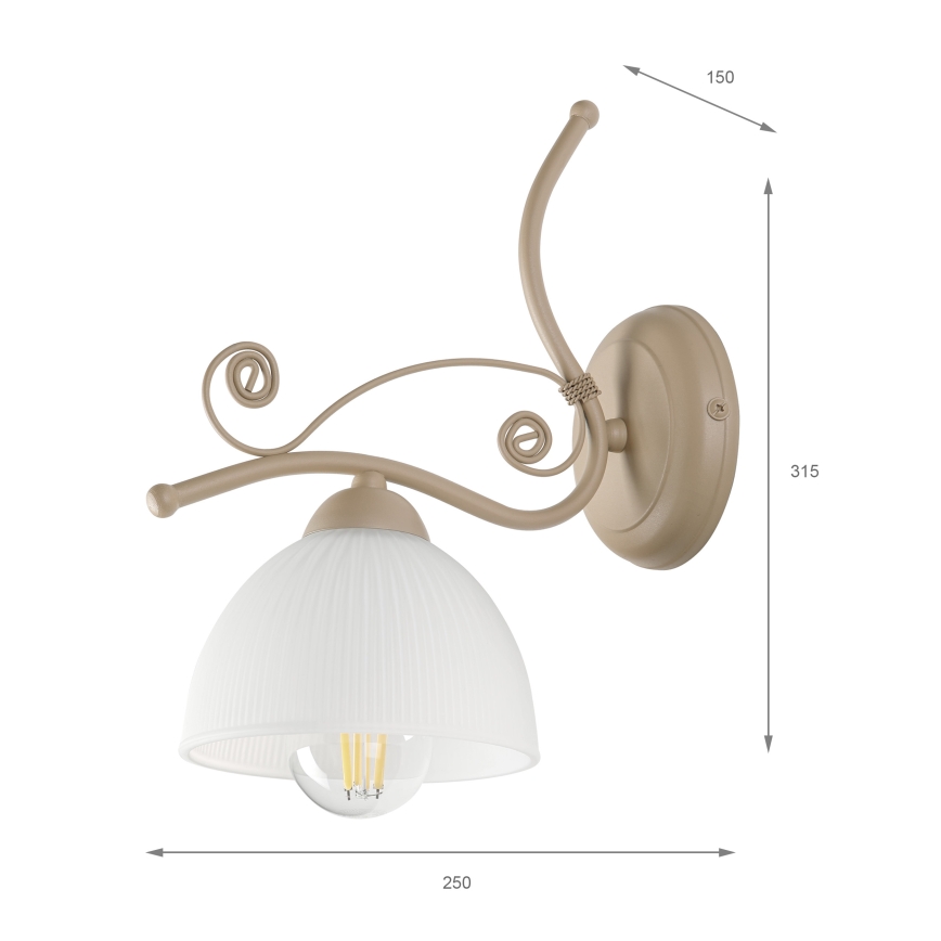 Brilagi - Seinalamp ANTICO MODERN 1xE27/60W/230V beež