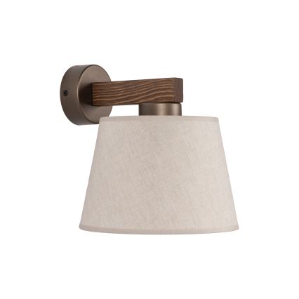 Brilagi - Seinalamp LATTE 1xE27/60W/230V männipuit/beež
