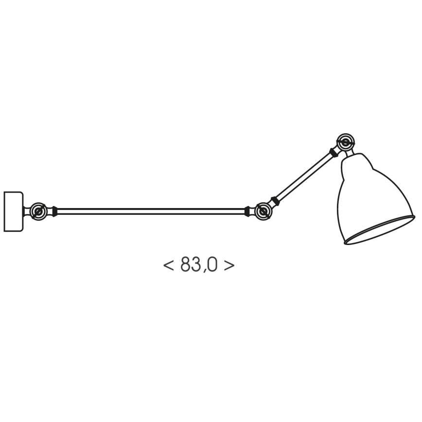 Brilagi - Seinalamp QUILL 1xE27/40W/230V 83 cm must