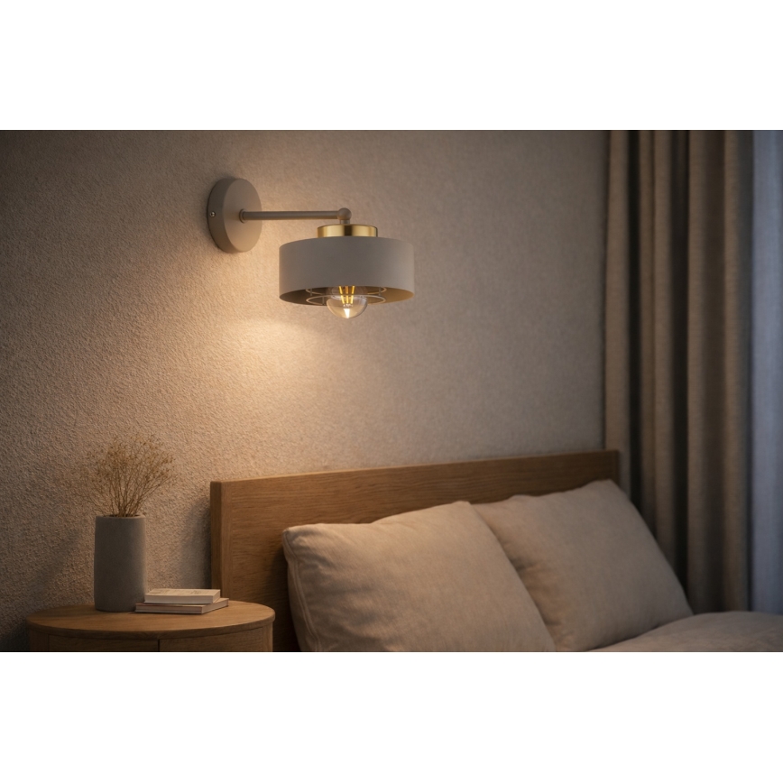 Brilagi - Seinalamp SPRING 1xE27/60W/230V beež/kuldne