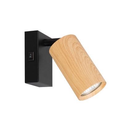 Brilagi - seinavalgusti lülitiga SELE 1xGU10/30W/230V, must/tamme dekor