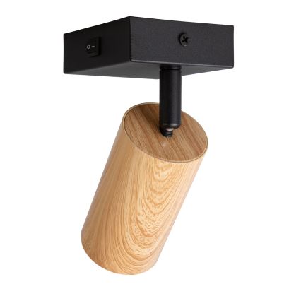 Brilagi - seinavalgusti lülitiga SELE 1xGU10/30W/230V, must/tamme dekor