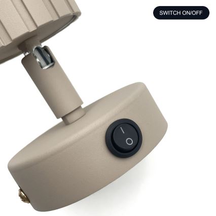 Brilagi - Seinale kinnitatav spottvalgusti CRISPINA 1xGU10/10W/230V beež