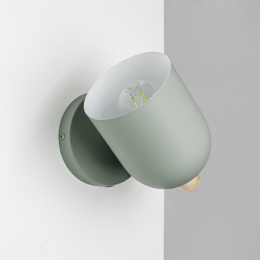 Brilagi - seinale kinnitatav suunavalgusti GALLION 1xE27/15W/230V roheline