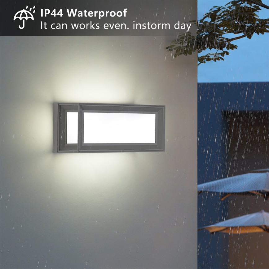Brilagi - LED välisseinale paigaldatav seinavalgusti liikumisanduriga PARKER LED/12W/230V hall IP44