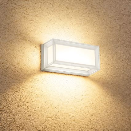 Brilagi - PARKER LED/12W/230V välisseinavalgusti anduriga, valge, IP44