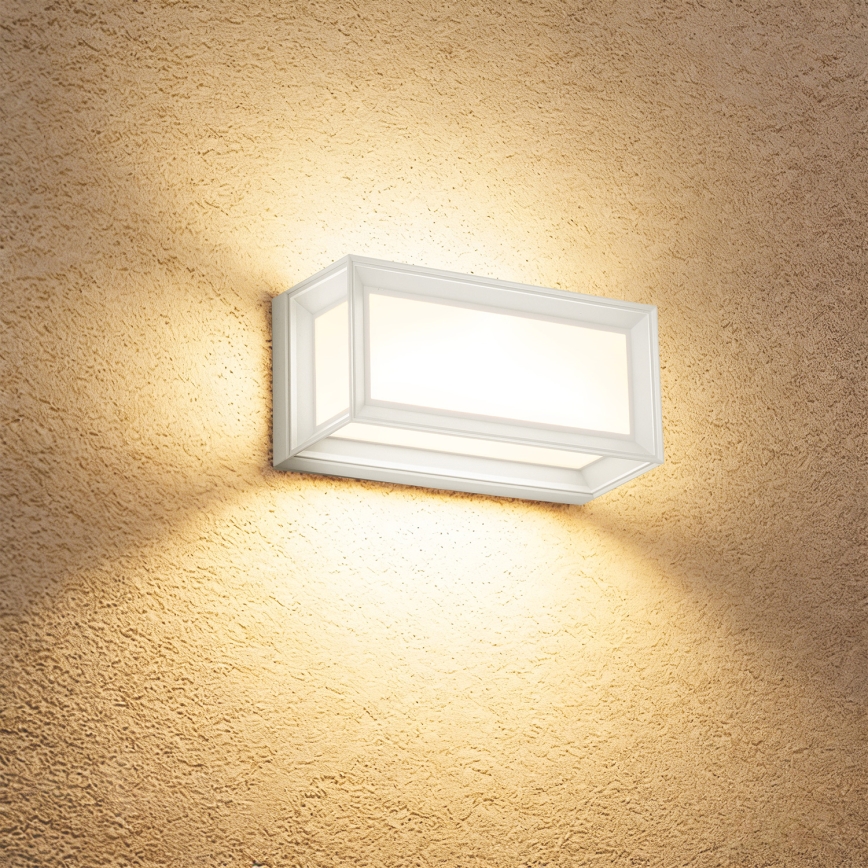 Brilagi - PARKER LED/12W/230V välisseinavalgusti anduriga, valge, IP44