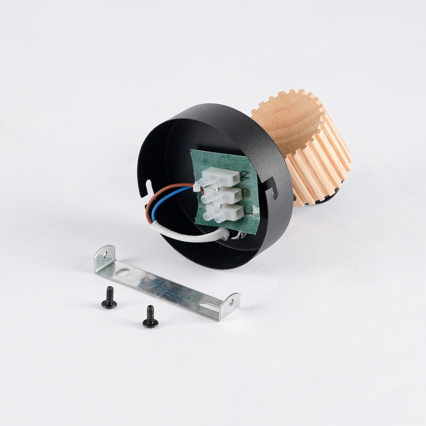 Brilagi - Seinale paigaldatav punktvalgusti ODENSE 1xE14/10W/230V kummipuit/must