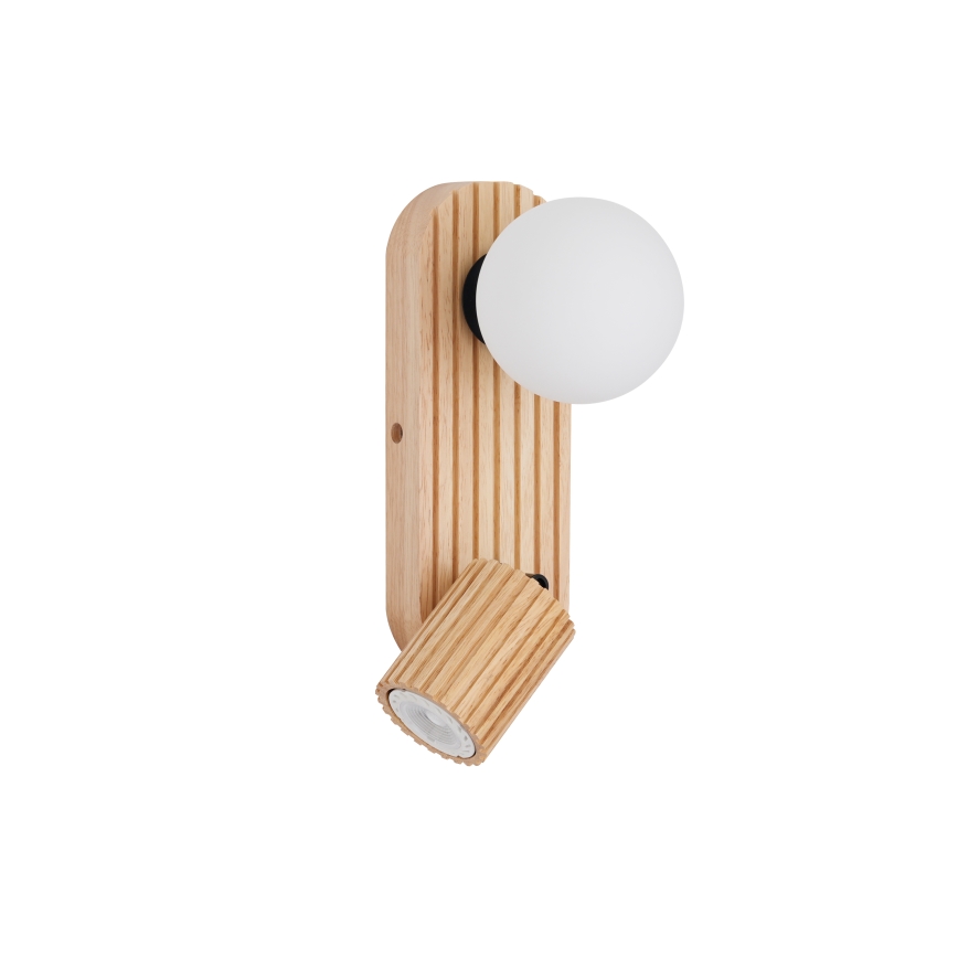 Brilagi - Seinavalgusti MODERN WOOD 1xG9/5W/230V + 1xGU10/8W, kummipuit