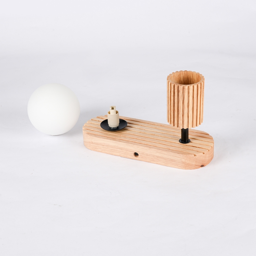 Brilagi - Seinavalgusti MODERN WOOD 1xG9/5W/230V + 1xGU10/8W, kummipuit