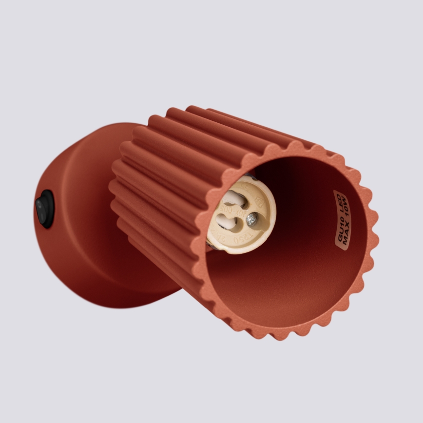 Brilagi - Seinale paigaldatav suunatav valgusti CRESTO 1xGU10/10W/230V punane