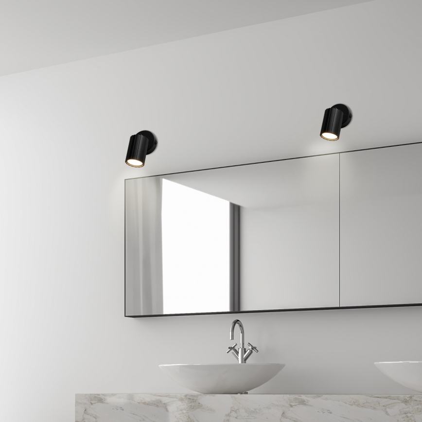 Brilagi - Seinale paigaldatav suunatav valgusti CRISPINA 1xGU10/10W/230V must