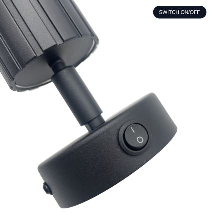 Brilagi - Seinale paigaldatav suunatav valgusti CRISPINA 1xGU10/10W/230V must