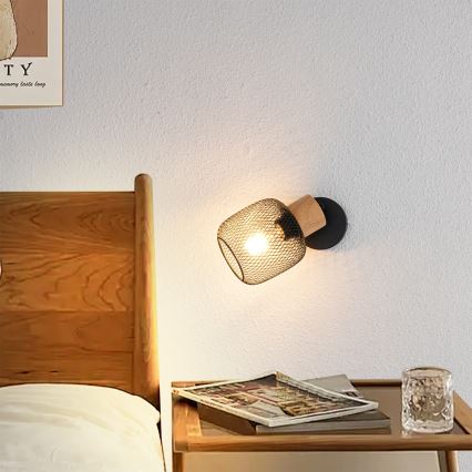 Brilagi - Seinale paigaldatav suunavalgusti BASKLITE 1xE27/15W/230V kummipuit/must